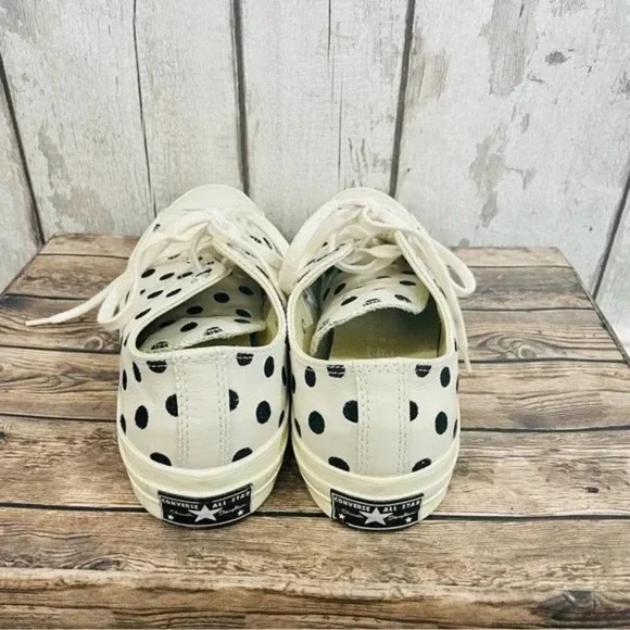 Converse Chuck Taylor All Stars - Leather Polka Dot Low Top Sneakers - Picture 7 of 9